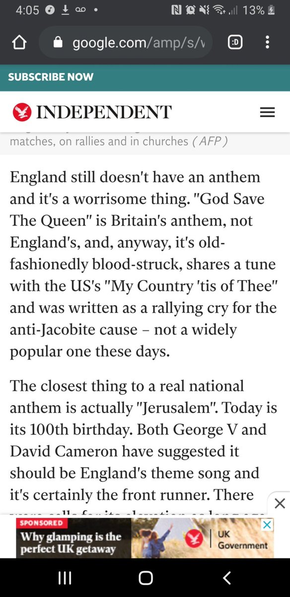 i was completely right, god save the queen isn't english its British and Jerusalem is purely just England English take a look this is why they banned it.