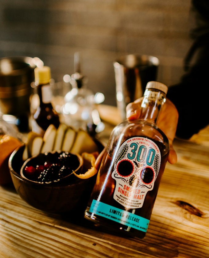 300, now pouring in our Tasting Room...well-rounded smoked single malt with hints of beechwood, roasted malt, honey and peach.