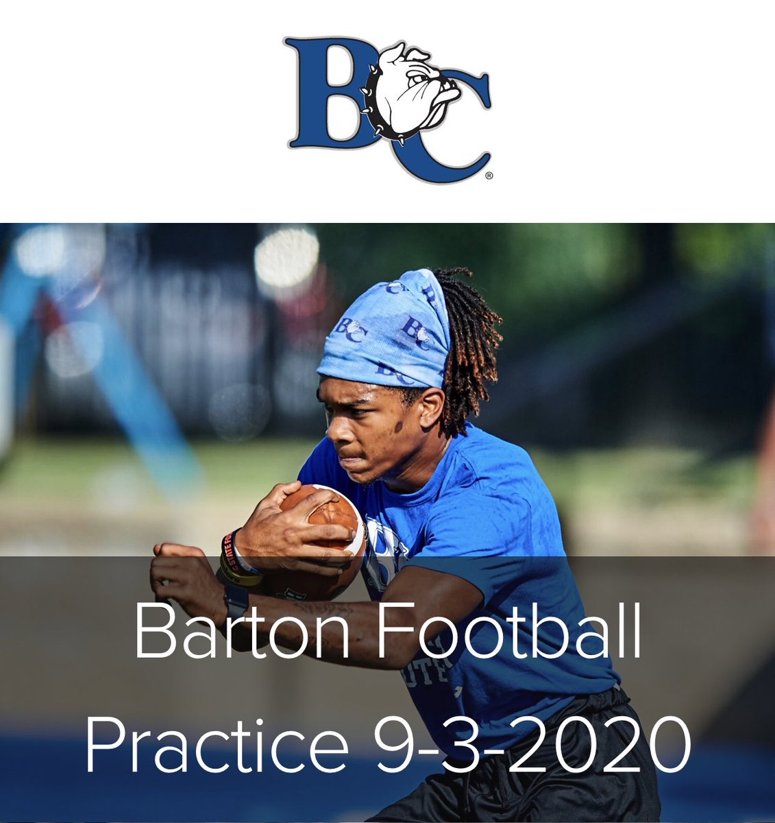 doubledeuceJHS's tweet photo. Prepping for Barton Colleges inaugural football season ๐ตโช๏ธ #910made #CARDBALL #GODOGS -Jacob Johnson https://t.co/F7OswU6euL