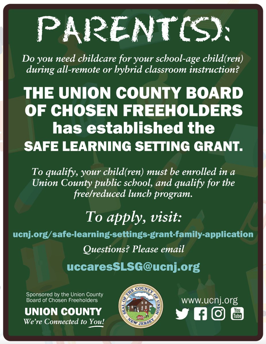 LPSPhotos1722's tweet photo. For parents who are struggling with the issue of child care during virtual learning, this @countyofunionnj program may be helpful to you.
#LindenCares #LindenLearnsAtHome @LindenSupe https://t.co/wD770x2Wco
