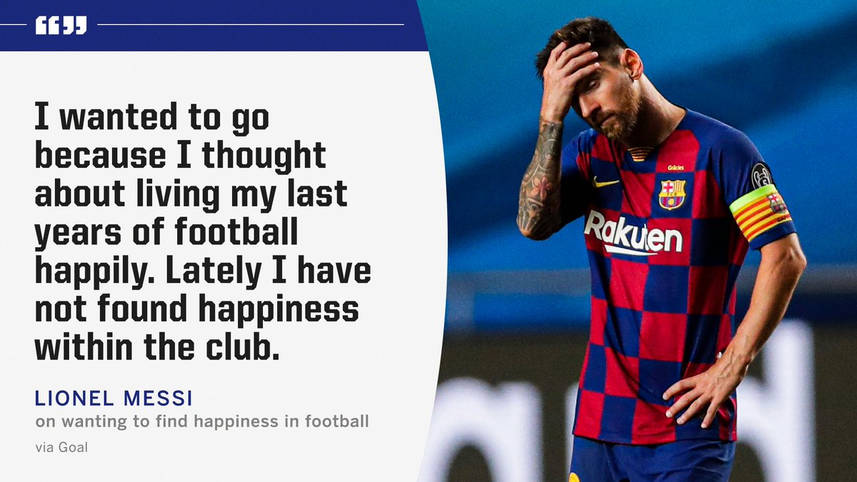 nabind51's tweet photo. Finally GOAT is staying at Barca, it seems against his will bt hope and wish for great season ahead. Main culprit behind all this saga is bartomeu and his incompetent board. @FCBarcelona
Love u Leo 
Forca Barca 👊⚽💪 https://t.co/XnqDQ49Zce