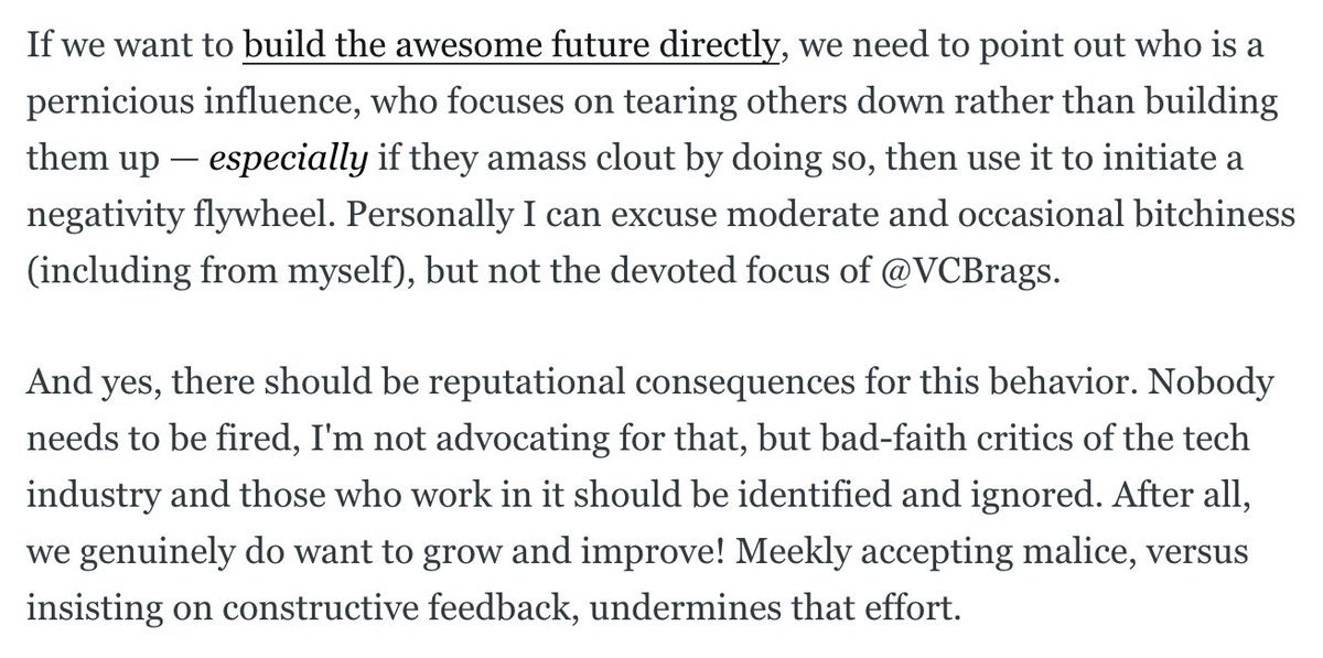 Side note, I think  @lpolovets nailed it in commentary to Protocol.  @VCBrags represents a culture problem that tech needs to grow past. https://www.sonyasupposedly.com/vcbrags/ 