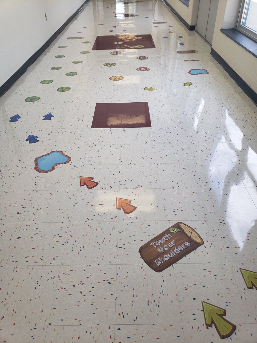 jmprimary's tweet photo. Need a brain break!?!? Take a hop along our new sensory path thanks to our PTO! #shinebrightedison #jmproud https://t.co/8iGXNDRTgZ