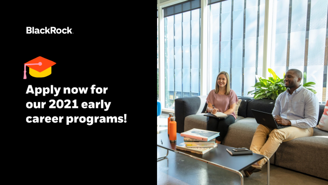 frolady's tweet photo. Calling all students! If you’re searching for an #internship or full-time opportunity that’s exciting, rewarding and full of possibilities, apply now to one of @BlackRock’s 2021 early career programs. Learn more and apply by clicking below. #OneBlackRock https://t.co/4HZtWSkkgB https://t.co/Q3lFQ0bbqp
