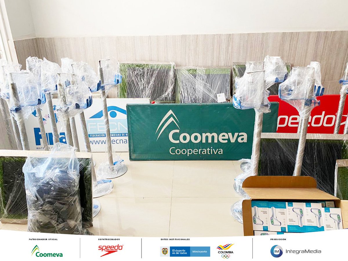 FECNA's tweet photo. #VolvemosAlAgua 🌊

Estamos preparándonos para el regreso al agua, por eso más de 20 Kits de Bioseguridad serán enviados a las Ligas de nuestro país 💙

#NuestraFederaciónLaConstruimosTodos 🇨🇴🤝 https://t.co/HarIbbg4sU