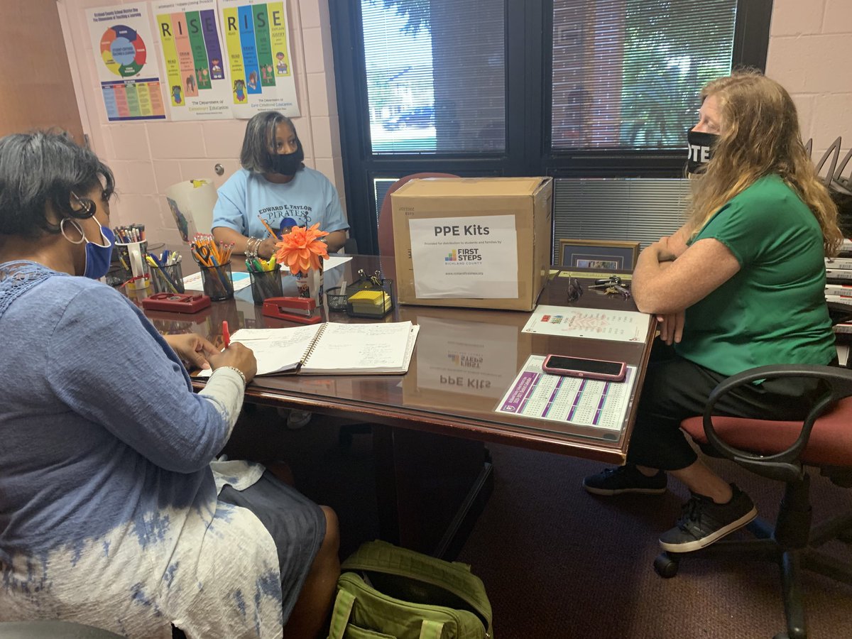 tgeigerm's tweet photo. @Yolanda Hawkins, our Parent and Family Engagement Specialist coordinated a donation from RichlandCountyFirstSteps.     Ms. Sarah Conrad delivered PPE kits to us today. We are so grateful! https://t.co/r3bzXMbjss