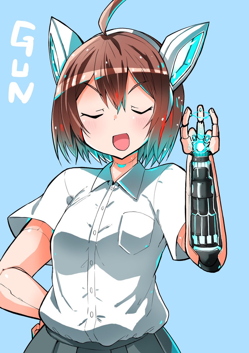 「みんなはどの腕部内蔵兵装が好き? 」|吉舎和幸のイラスト
