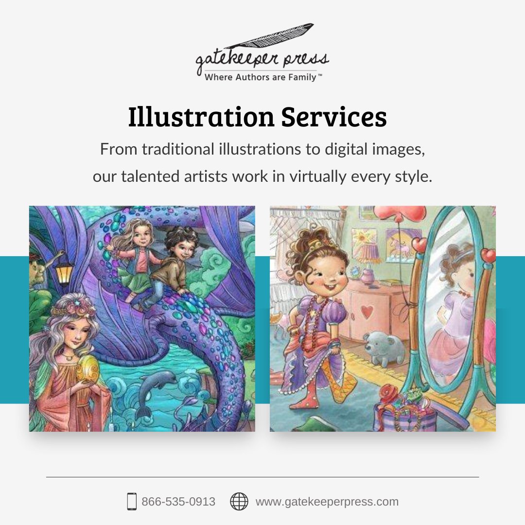We can create illustrations of any style! ✍️

👉 Schedule a free consultation today. Visit gatekeeperpress.com