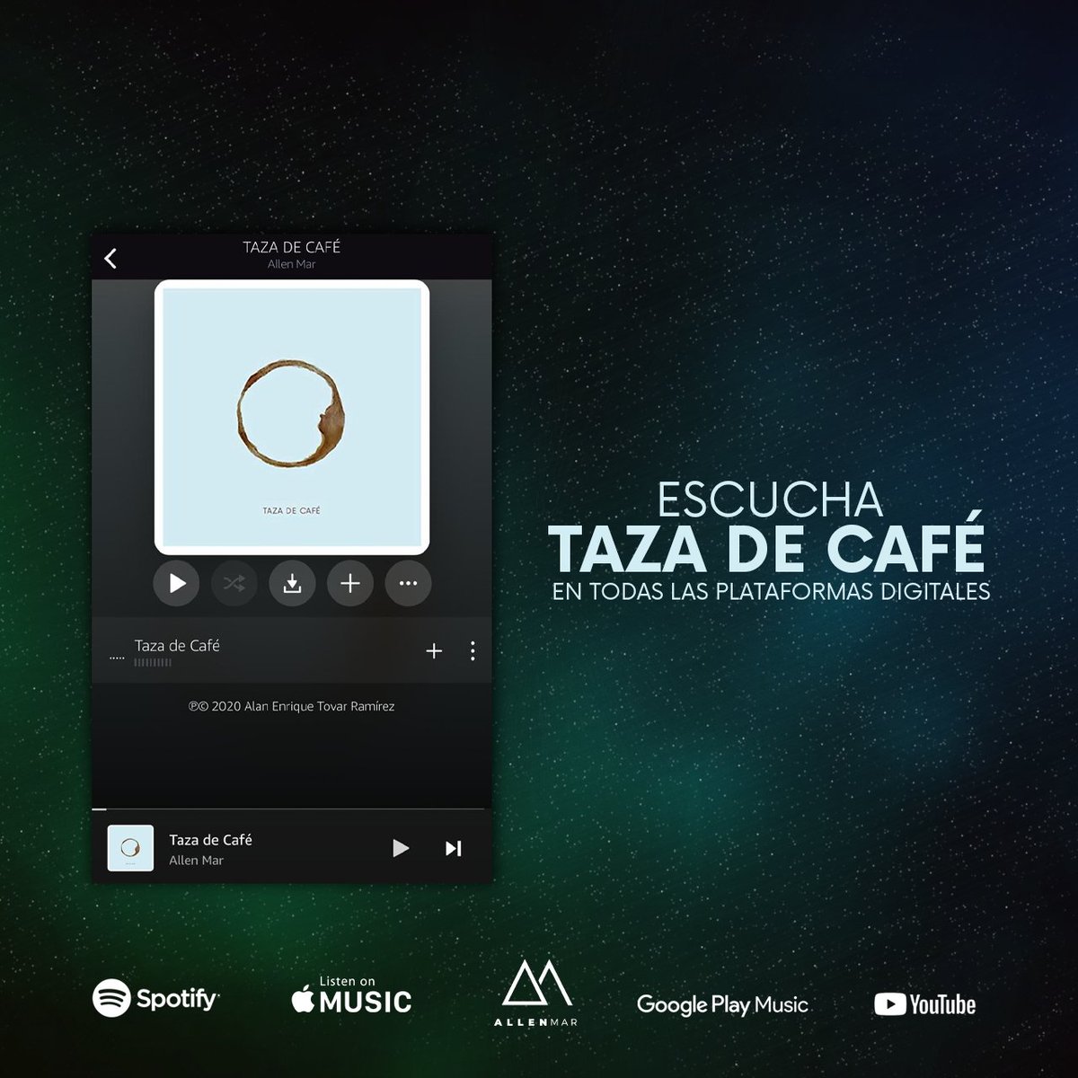 Allenmarmx's tweet photo. #TazaDeCafé Escúchala en todas las plataformas digitales.
https://t.co/n5rxzD0wKW https://t.co/IWQcEJfYQa