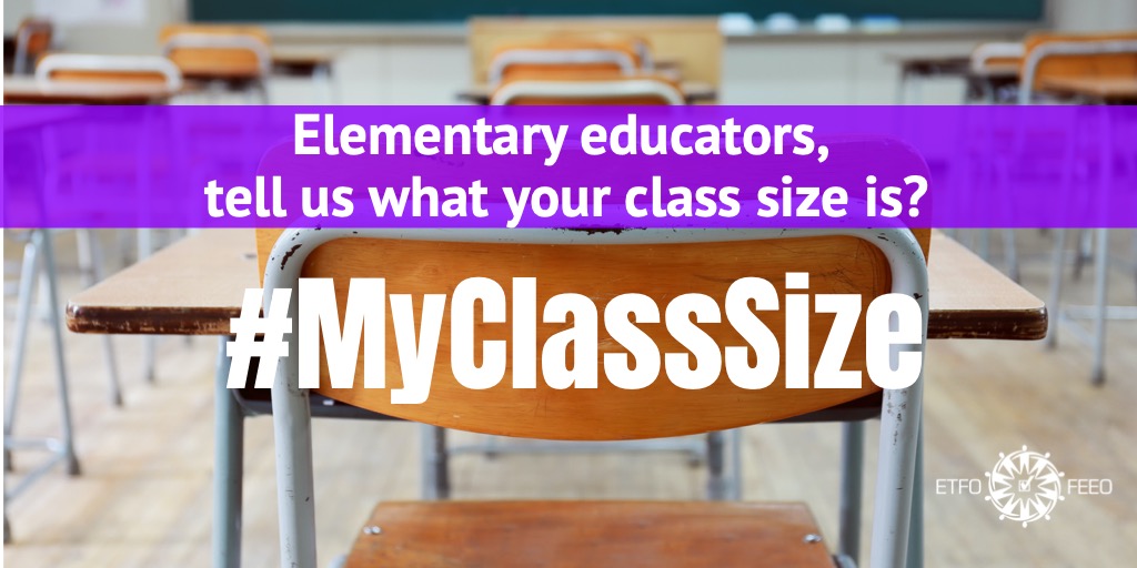 ETFOeducators's tweet photo. ETFO educators, were you in a school today? Have you learned about your class assignment for September? 

Share with us what you know and the number for #MyClassSize. #onted #SafeSeptemberON https://t.co/73xKlMxQ42