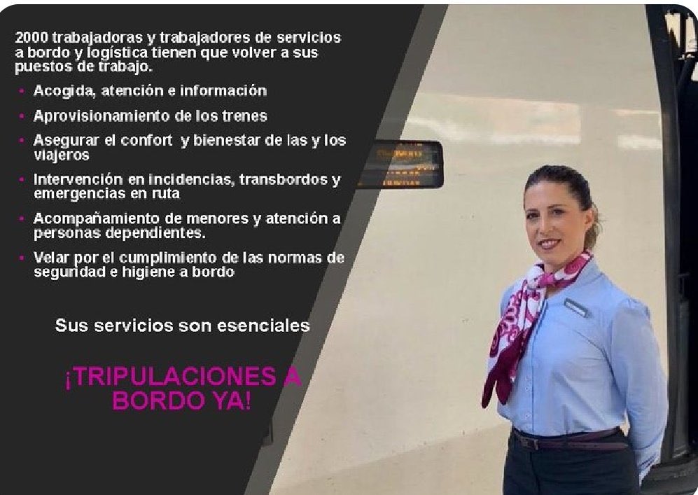 BegoBordoy's tweet photo. @abalosmeco @VOX_Congreso @cayetanaAT @ppandaluz @CiudadanosCs @PSOE @PODEMOS #tripulacionesenerte
@Renfe #afectadosxerte @Yolanda_Diaz_ #tripulantesenerte
#tripulacionenerte @afectadosxrenfe https://t.co/Ed9vpgqVYd