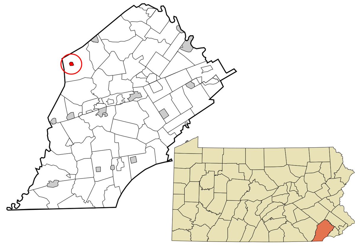 Honey Brook, PA (pop. 1,760) is a perfect example of a place that should not have municipal control over zoning. It’s fully surrounded by another municipality, Honey Brook Township, which itself has less than 8,000 people and shouldn’t have zoning powers either  https://twitter.com/kadiagoba/status/1301928075127664644