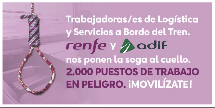 BegoBordoy's tweet photo. @abalosmeco @VOX_Congreso @cayetanaAT @ppandaluz @CiudadanosCs @PSOE @PODEMOS #tripulacionesenerte
@Renfe #afectadosxerte @Yolanda_Diaz_ #tripulantesenerte
#tripulacionenerte @afectadosxrenfe https://t.co/y2LFfK8oDj