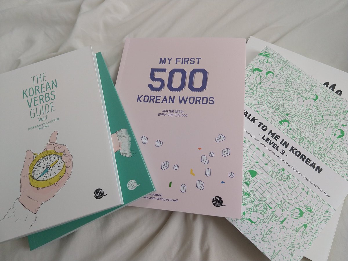 kittyg1's tweet photo. The newest additions to my @ttmik book collection arrived early! I was going to work on my #dissertation this weekend. Instead, 한국어를 공부할거예요 ☺ https://t.co/ZSIljWSOjP