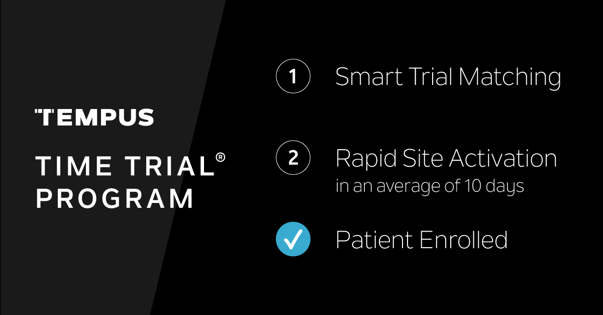 Our TIME Trial Program is revolutionizing the #ClinicalTrial model by using #GenomicProfiling and #ClinicalData to match patients to a network of 30+ sponsored biomarker trials and then rapidly open pre-qualified sites where the patient is being treated: bit.ly/3iTC0vm.