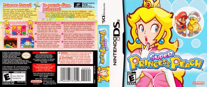 thinkin' about Super Princess Peach 2005 ?? I loved it so much when I was a kid. Nintendo should really make more Princess Peach games where she's the main character. 