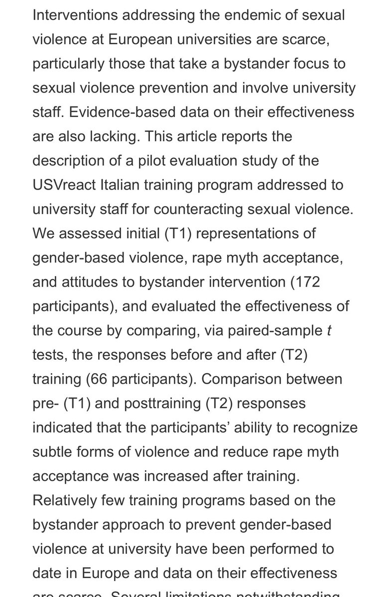 HEandB's tweet photo. Evaluation of USVreact: A Staff Training Program to Prevent Sexual Violence at Universities via @HEandB https://t.co/YDzzjwPu93 #sexualviolence #campussafety #sexualassault #campusviolence #intimatepartnerviolence #USVreact https://t.co/SMHFTYBSmK