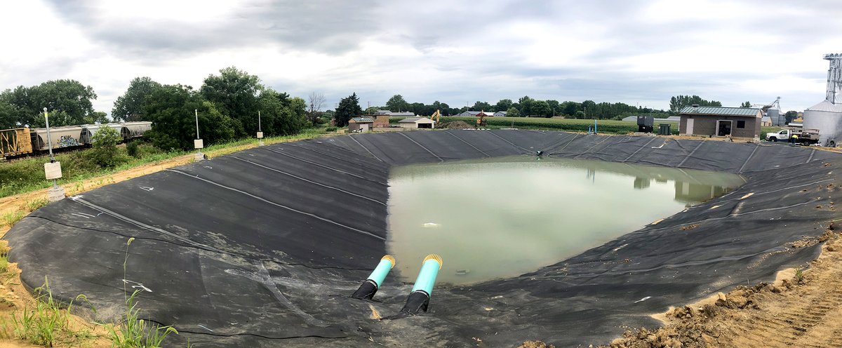 nexomwastewater's tweet photo. It's #FinishedProjectFriday, and a chance to celebrate that #optAER lagoon aeration and #SAGR post-lagoon cold water nitrification mean the town of Lowden, Iowa (pop. 777) can produce world-class effluent, thanks to a team effort with engineers at @HRGreen1 and GC @BoomerangCorp. https://t.co/fVxr7aCgXo