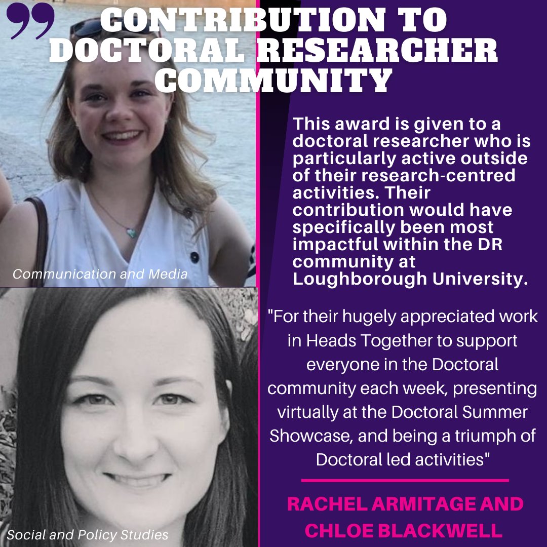 LboroPhDSN's tweet photo. Congratulations @clo_blackwell and @rsarmitage ! https://t.co/AI7GZy7quj