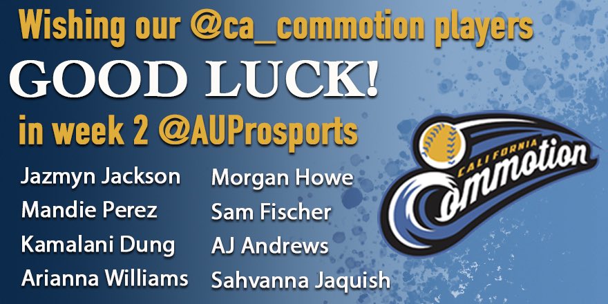 CA_Commotion's tweet photo. Good luck ladies! @profastpitch https://t.co/mhncr1UCKY