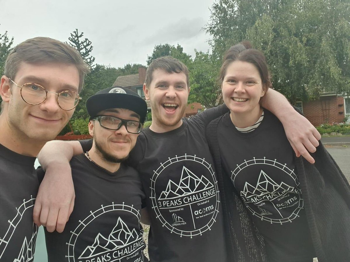 UrbnHax's tweet photo. The Urban Hax Team setting off for its National 3 Peaks Challenge @3peakschallenge 
It’s aiming to raise as much money as it can for Acorns Children's Hospice #TeamAcorns so please donate using the link below.
https://t.co/7oYnVEMdBY https://t.co/ihHMlzadW3