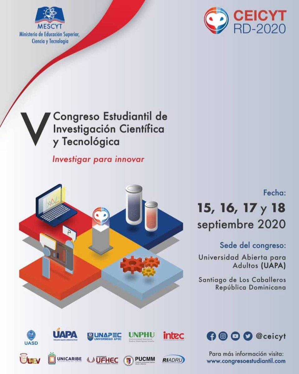UAPATEINFORMA's tweet photo. Entrevista a la directiva Reyna Hiraldo Trejo para hablar del V Congreso de Estudiantil de Investigación Científica y Tecnológica ( CEICYT) del @MESCYTRD , para el noticiario Cibao Noticias, del Canal25 . Se realizará en la UAPA.

#UAPA #CEICYT #Investigación #Virtual https://t.co/a28vJ9u6AS