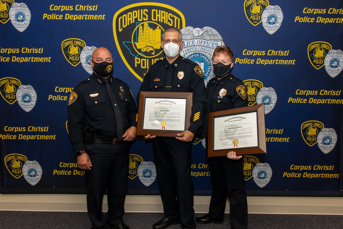 MarkleCCPD's tweet photo. Congratulations to Steven Gonzalez for his promotion to Captain and Samantha Baldwin for her promotion to Lieutenant! Well done! https://t.co/b8BtZtAOnc