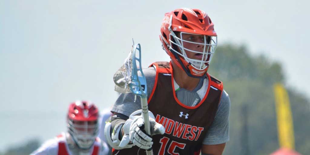 LaxRecords's tweet photo. “I haven’t seen a faster midfielder this summer. If you’re looking for a kid that can play on both ends, look no further. Really enjoying coaching him on the Midwest UA team.” - @coachgarland1 @griffin_mall https://t.co/gn23CJRHTH https://t.co/lNqRa52bmu