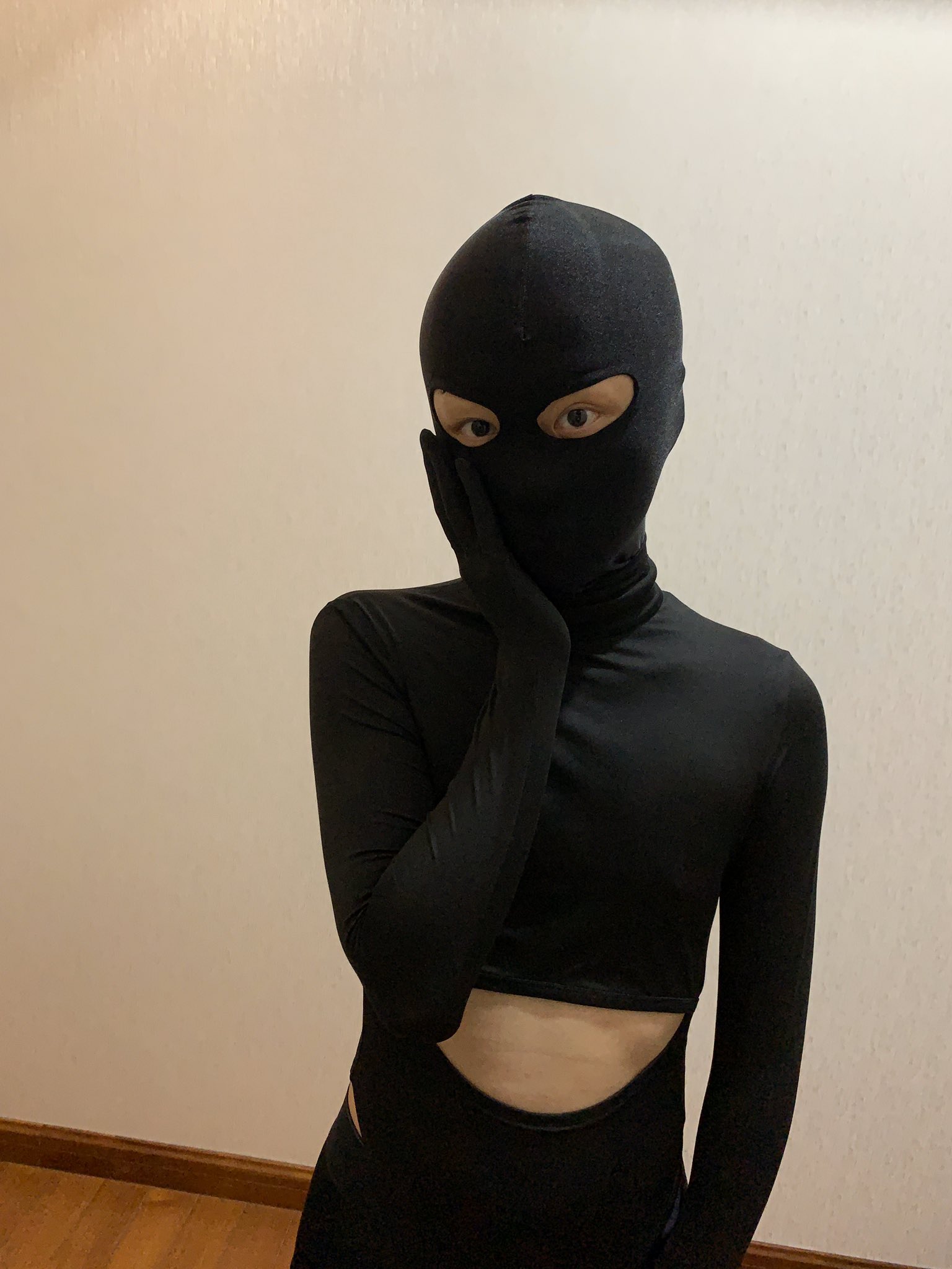 ann on Twitter: "Me wearing special #balaclava #mask #satingloves #balaclavagirls /