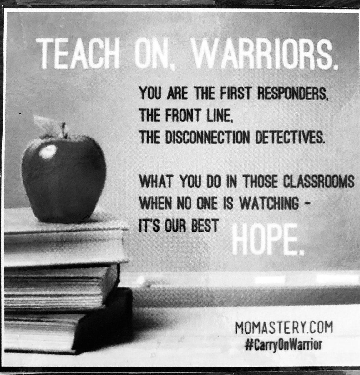 Motivational moment going into this long weekend! Let’s go warriors! We’ve got this Tuesday! #cbsd <a href="/CBJamisonES/">Jamison Elementary School</a>