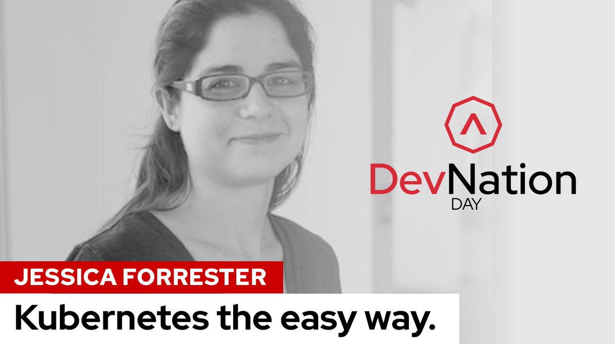 At #DevNation Day, <a href="/jwforres/">Jessica Forrester</a> will teach us how easy #Kubernetes can be to install, administer, and deploy your applications, the thing that matters to you the most. Don't miss out: bit.ly/3jzoywR