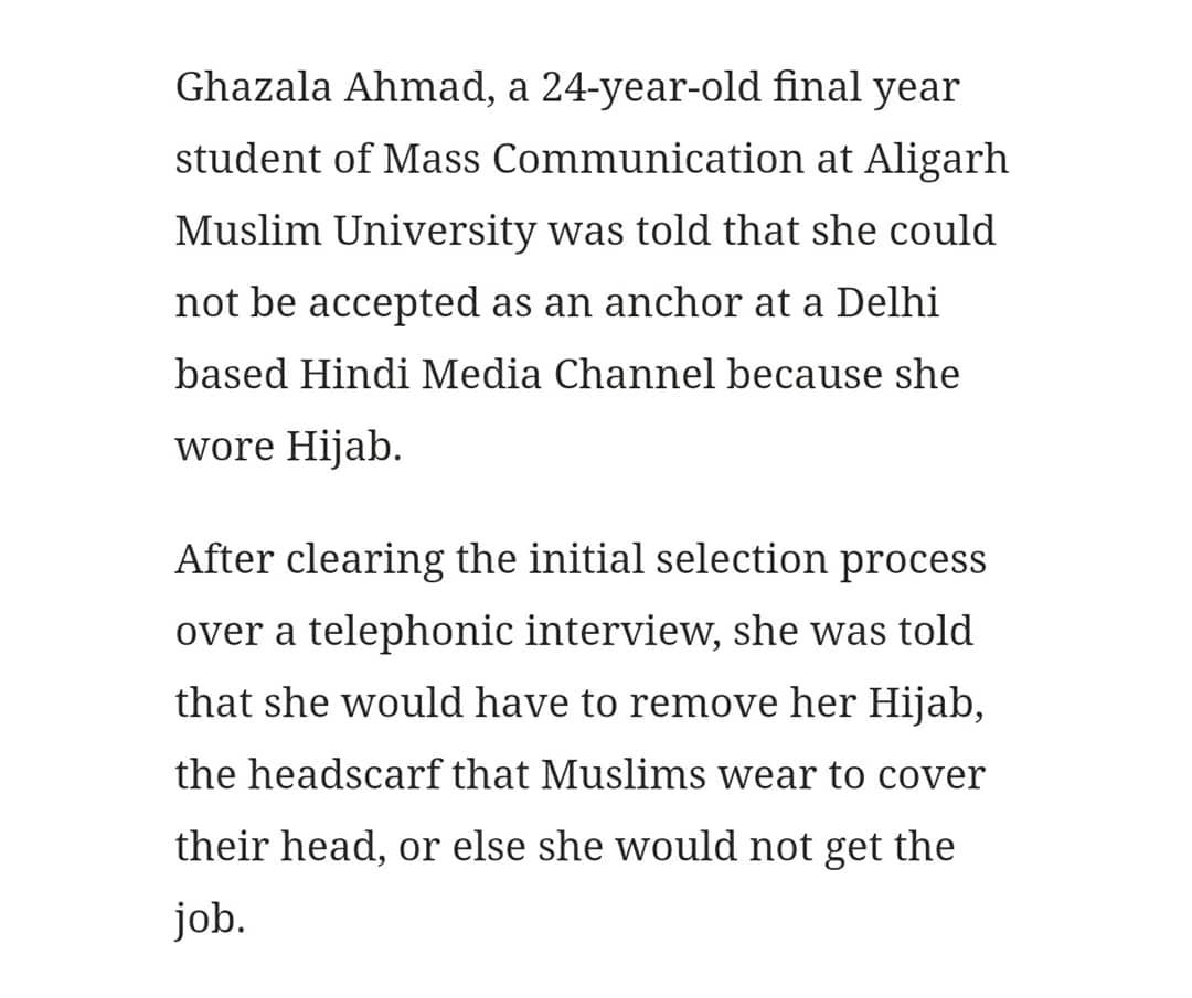 UmaiyahK's tweet photo. Once again, they proved to be uneducated no matter how literate they are. Keeping stereotypes over talent and skills. @GhazalaAhmad5 may be they didn't deserve you and you deserve better than some hypocrite media channel. https://t.co/nCoOhq97fx