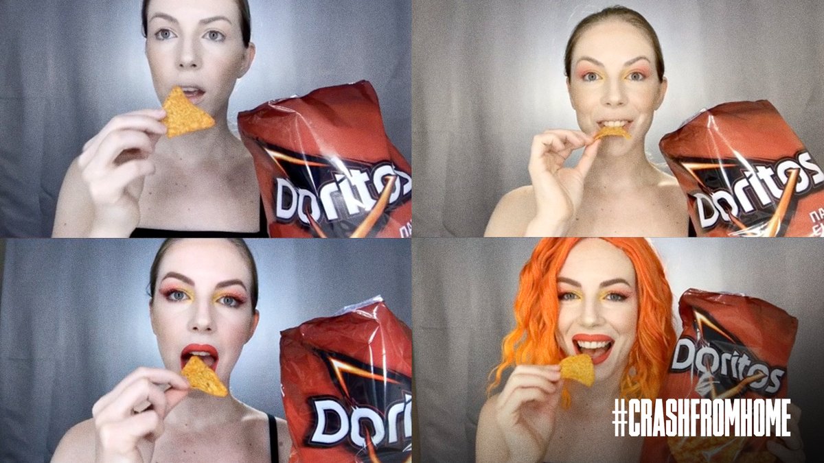 Doritos's tweet photo. π₯ Congratulations Fabiola!
That makeup reminds us of our favorite triangular snack! #CrashFromHome https://t.co/XYvhdFBnzj
