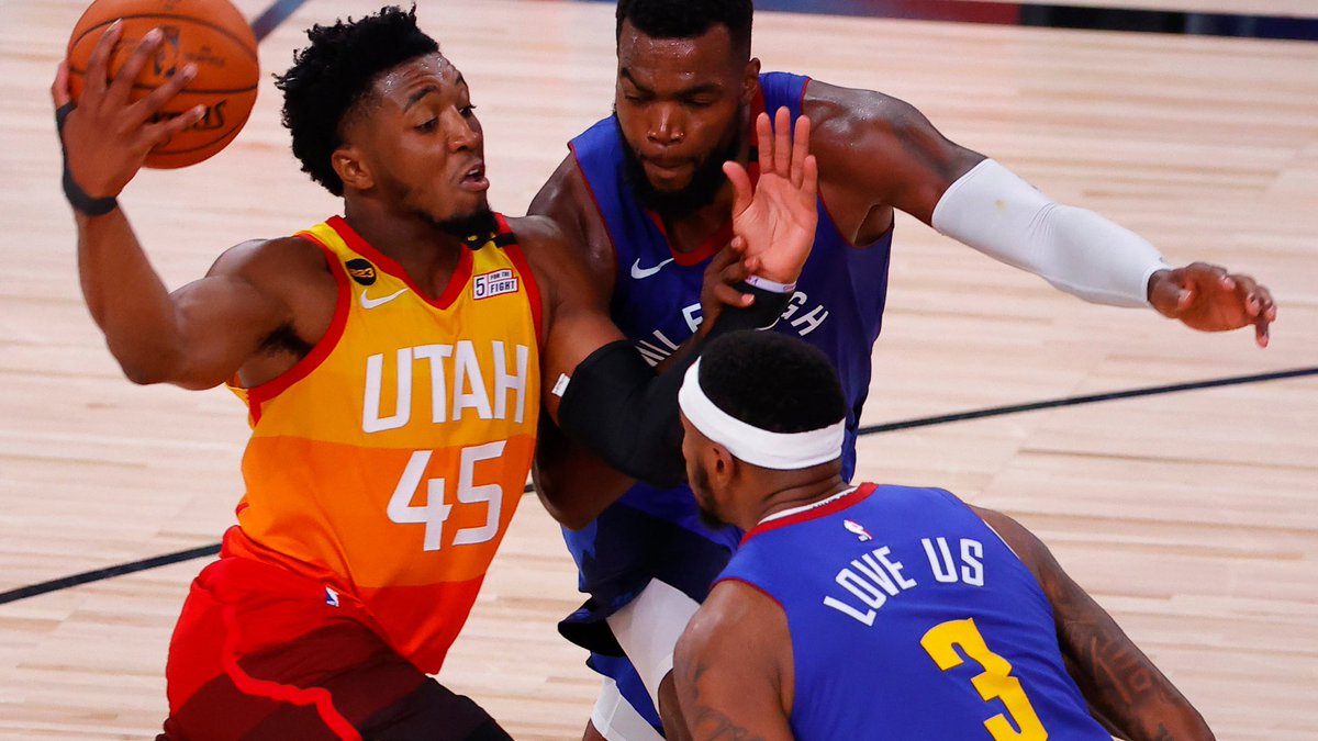 Donovan also set the record for most points in a Jazz playoff game TWICE this series.1. DONOVAN MITCHELL - 572. DONOVAN MITCHELL - 513. Karl Malone - 504. Adrian Dantley - 46T5. DONOVAN MITCHELL - 44T5. Karl Malone - 446. Karl Malone - 427. Carlos Boozer - 41