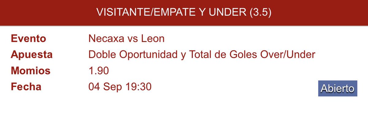 MrPICKolo's tweet photo. Amigos, aquí les dejo el primer #freepick de este viernes para la @LigaBBVAMX, el partido empieza en 50 minutos.
Dejen su RT si quieren ganar dinero hoy🍀🍀🍀
#FreeTip #LigaMX #SoccerPicks #PicksMX #FridayPick #ApuestasDeportivas https://t.co/NBZ0J8JoLT