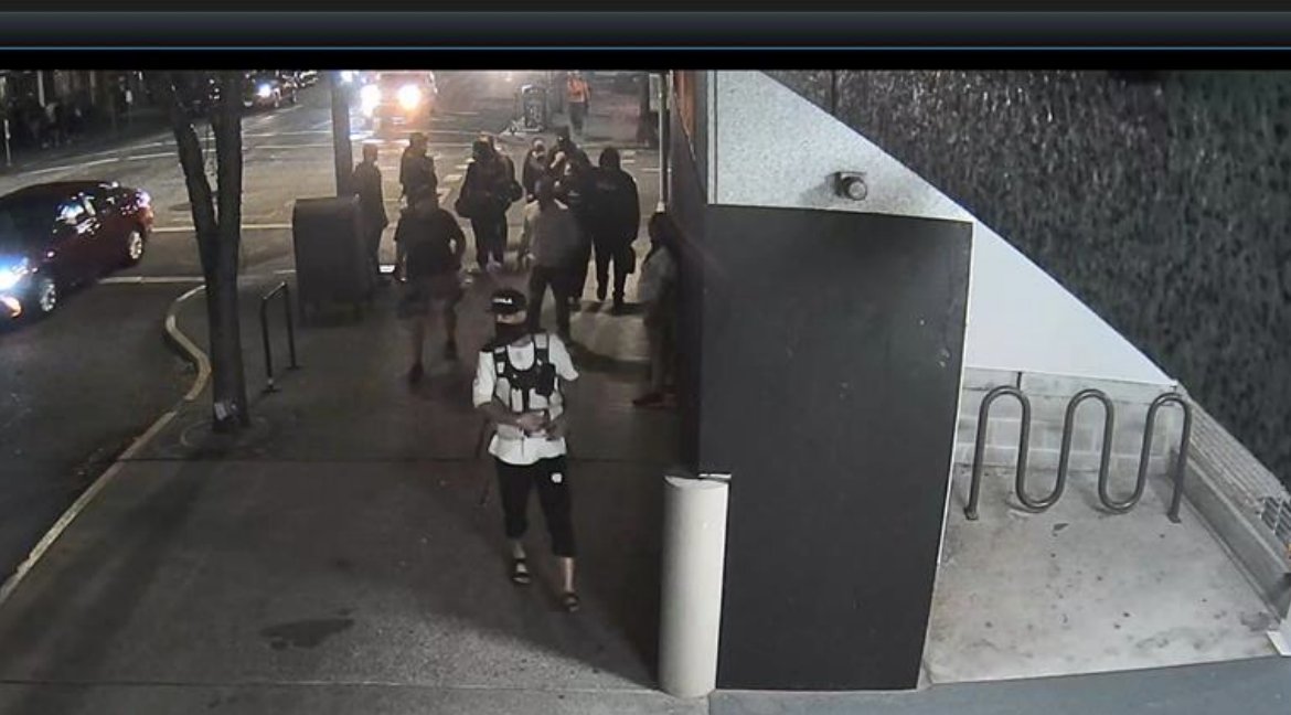 Prosecutors have released some new details in last weekend's Portland shooting, including some screenshots of new surveillance footage from the seconds before. It first shows Reinoehl and Danielson (behind him) walking along the same sidewalk, apparently not in conflict.