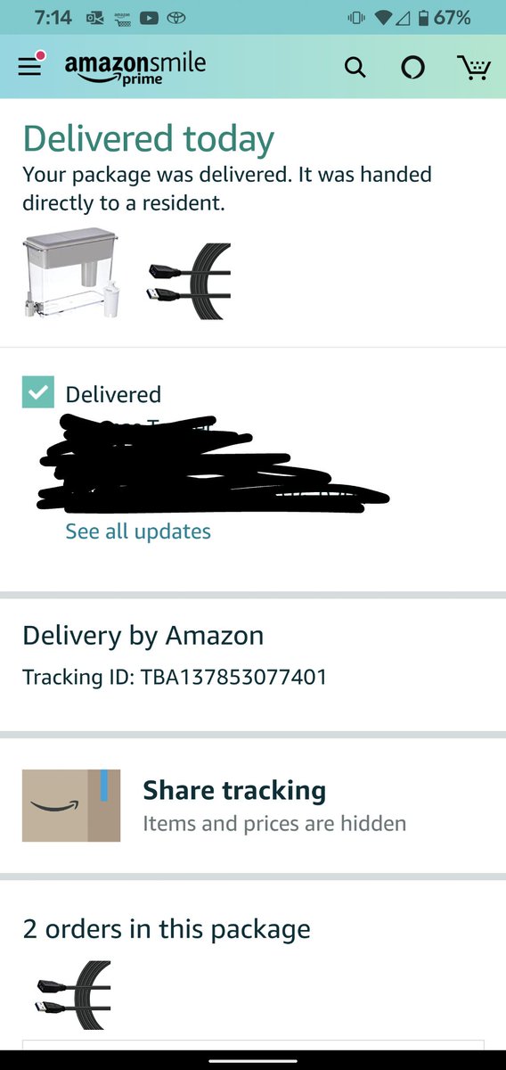 tomtanner's tweet photo. @amazon @AmazonHelp  Your driver lied. It was not handed directly to the resident. We were walking two doors down when the driver threw it on the front porch, also not following my delivery directions to put behind a porch pillar. https://t.co/K4axsAUmPw