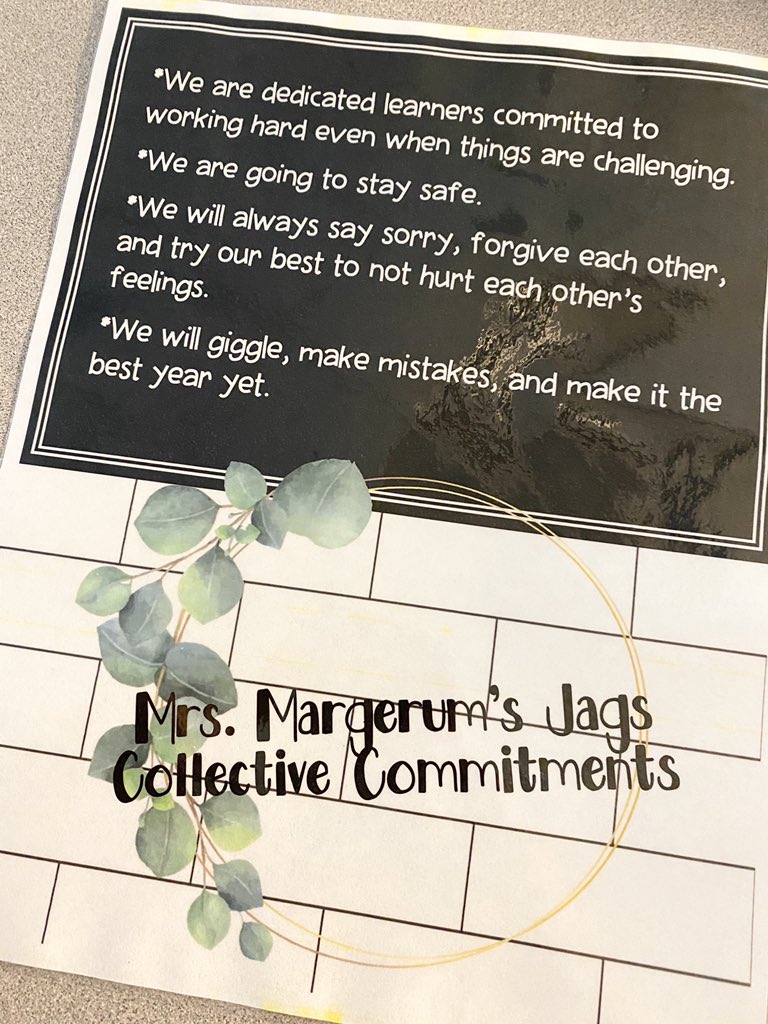 MeganMargerum's tweet image. Our class’ collective commitments are on point this year. We will revisit them every morning and have them posted as we walk in our learning center. #fiercenc #ncgreatness #collectivecommitments