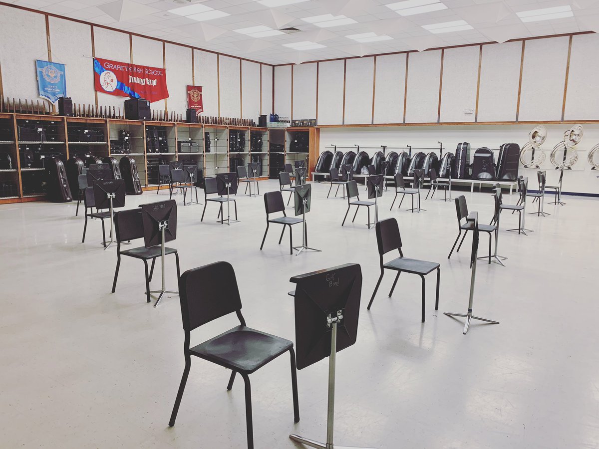 We are ready for our band hall to be filled with music again! Can’t wait to see our Mustangs! #ghsband #ghsunity #bandisfun