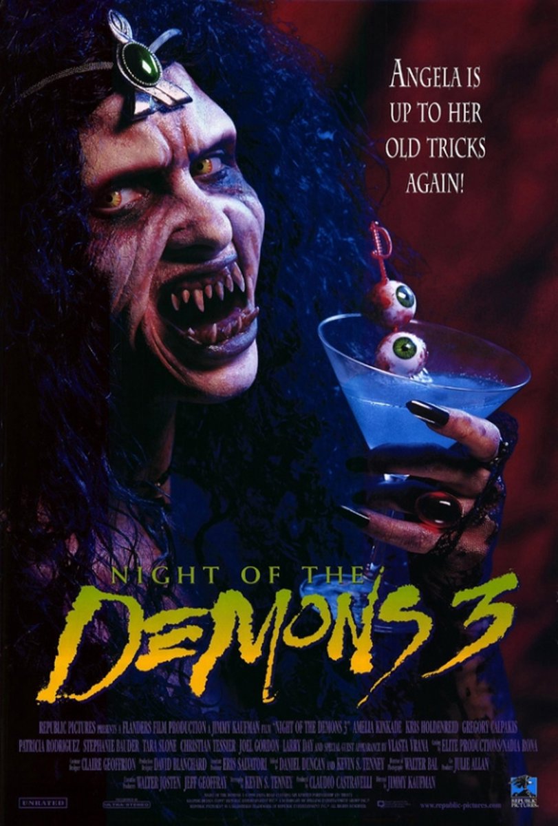 EugWSerra's tweet photo. On October 7, 1997 - Night of the Demons 3 was released! #NightOfTheDemons3 #AmeliaKinkade #LarryDay #KrisHoldenRied #TaraSlone #GregoryCalpakis #StephanieBauder #PatriciaRodriguez https://t.co/YC5LKjVME3