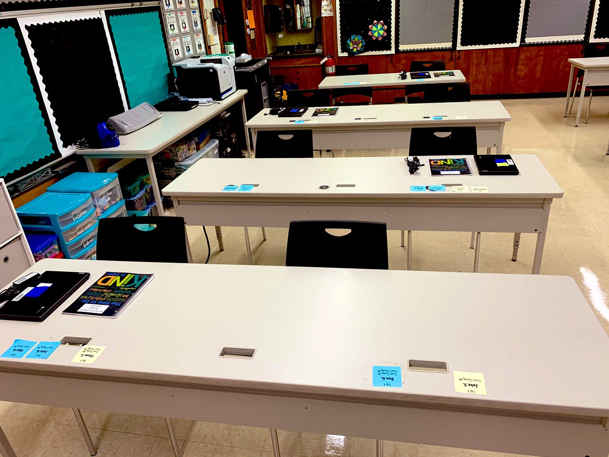 TechWithMsMoran's tweet photo. All set to start the 2020-2021 school year. It’s going to be different, and at times challenging, but together we’ll get through it all. #everythingisbettertogether https://t.co/GvAcVxvXtO