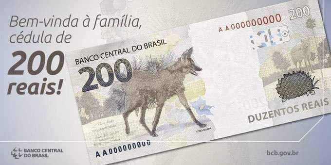 perovois's tweet photo. Vocês repararam que o lobo da nota de 200 também uiva? https://t.co/Xe41D3Vo2s