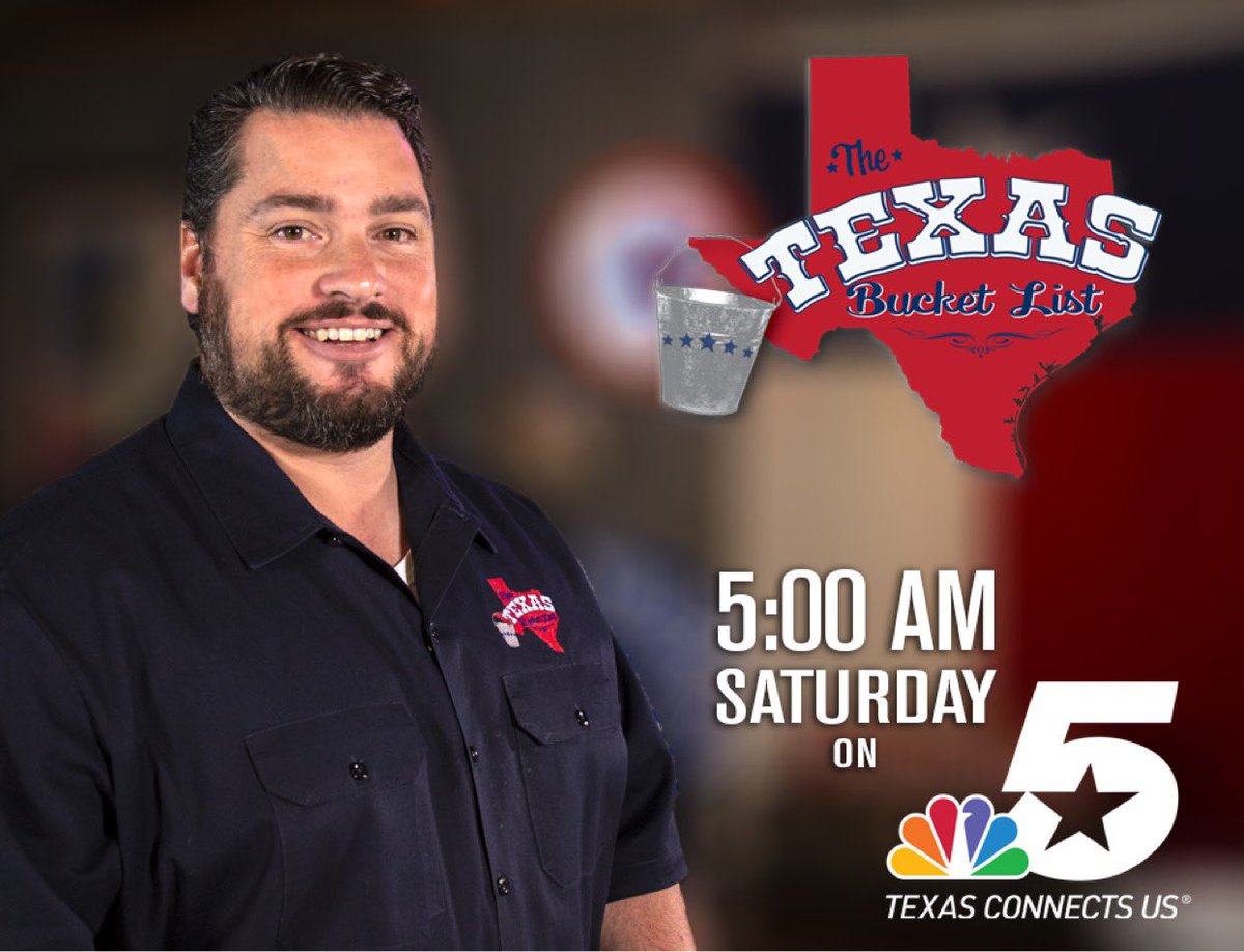 TexasBucketList's tweet photo. Attention D/FW fans of The Texas Bucket List! Tomorrow we will be on our new station @NBCDFW at 5 a.m. Saturday! And starting October 3, we'll have an even better air time! STAY TUNED! #thetexasbucketlist #season15 #kxas #nbc5 #dallas #fortworth https://t.co/gPUAQFEZxx