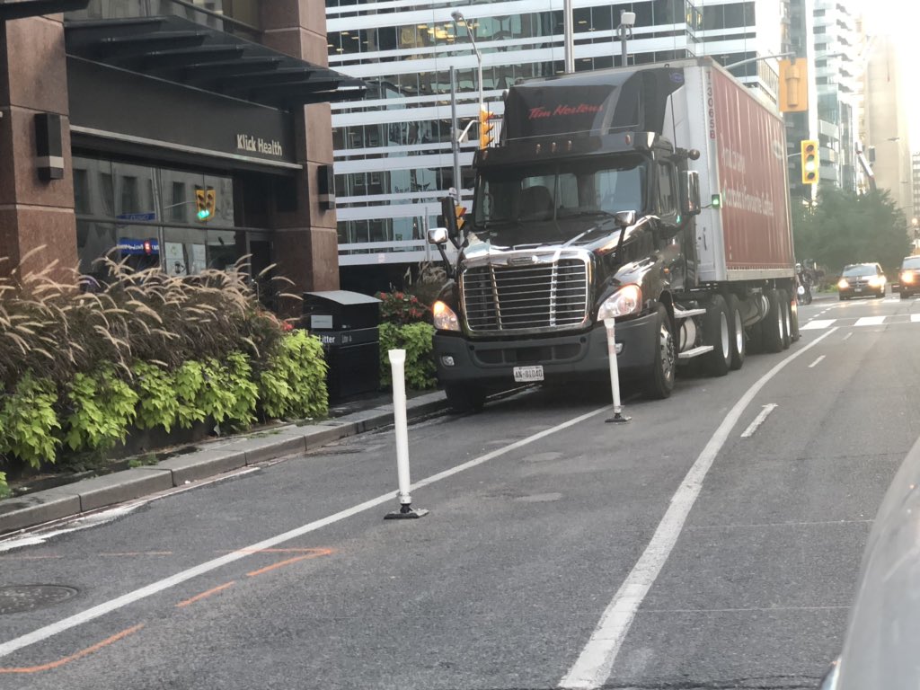 Thanks <a href="/TimHortons/">Tim Hortons</a> for making cycling in this city just a bit more dangerous (Bloor &amp; Church) #biketo #torontocycling <a href="/TrafficServices/">TPS Traffic Services</a>