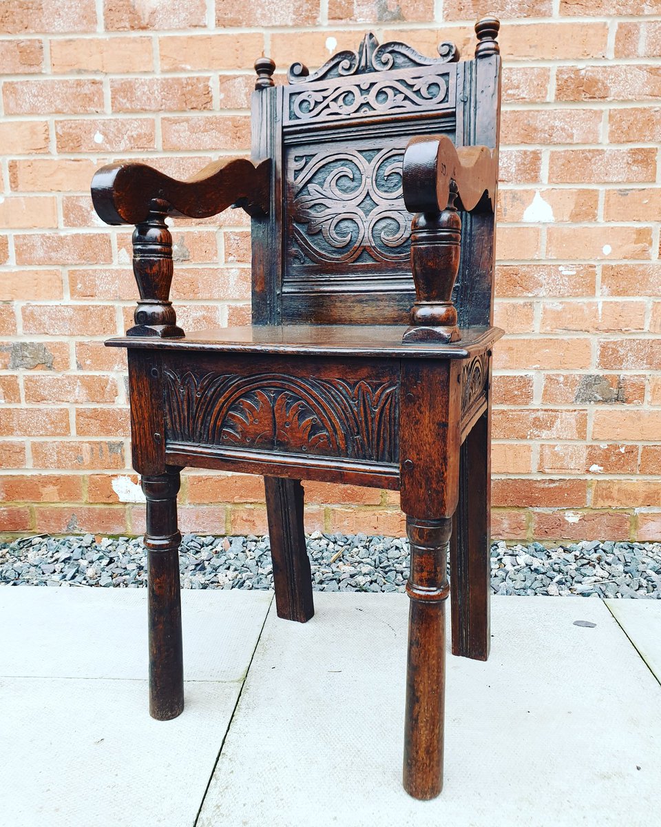 HoltAntiquesLtd's tweet photo. 17thC English antique oak child's high chair attributed to Westmorland Now added to the @holtantiquesltd website #forsale.
#Walsingham #norfolk #northnorfolk
#childschair
#chairmuseum
#norfolkantiquesdealer #antiquesofnorfolk
#17thC https://t.co/SHZZjT0HeV
