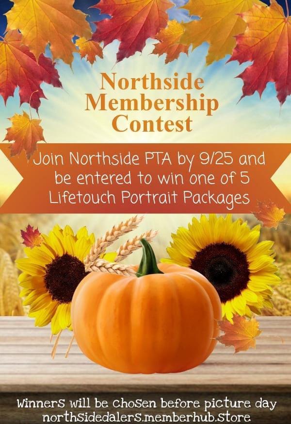 We have another membership contest for those of you who join PTA by September 25th! Any person who becomes a PTA member will be entered to win 1 of 5 available Lifetouch Portrait Gift Certificates to use towards a school picture package. 📸😁

northsidedalers.memberhub.store
<a href="/NSE_Dalers/">NSE_Dalers</a>