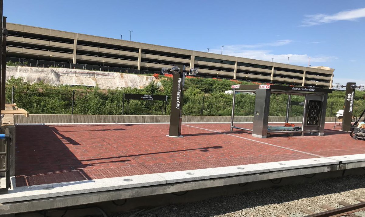wmata's tweet image. Vienna and Dunn Loring stations to reopen Tuesday, marking completion of summer closures for platform reconstruction. With this summer&apos;s work, Metro&apos;s Platform Improvement Project will have completed half of the 20 stations planned.   ora.cl/Ox6ZM #wmata