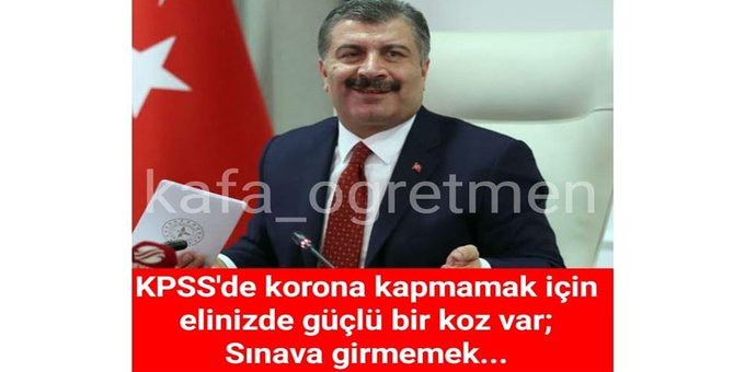 Güncellenen Fahrettin Koca sözü...
#KPSSertele