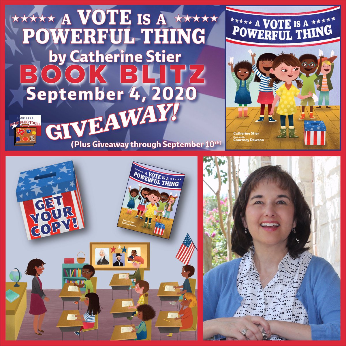 LoneStarLit's tweet photo. Today, our #LSBBT #BloggerTeam is sharing the timely kids' book A VOTE IS A POWERFUL THING (@AlbertWhitman) by @Catherine_Stier. Visit any blog or the #LoneStarLit page to learn more & to enter the giveaway.
#BlogTour #vote #kidsbooks #electionprocess
https://t.co/TRVTEW02Do https://t.co/TKIdOlHz5D