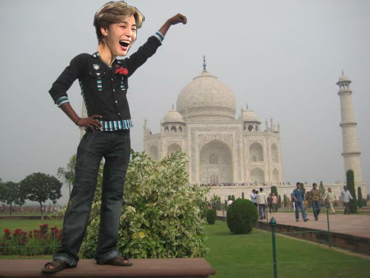Jimin visiting Taj Mahal 